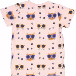 T-shirt Bambu Cool Cats Rosa - Geggamoja