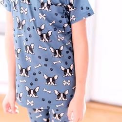T-shirt Bambu Bulldog blue - Geggamoja