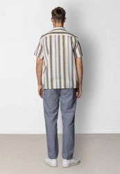 Eli S/S shirt Ecrue/Blue striped - Clean Cut Copenhagen