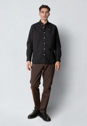 Oxford Stretch Plain L/S Black - Clean Cut Copenhagen