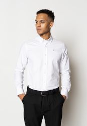 Oxford Stretch Plain L/S White - Clean Cut Copenhagen