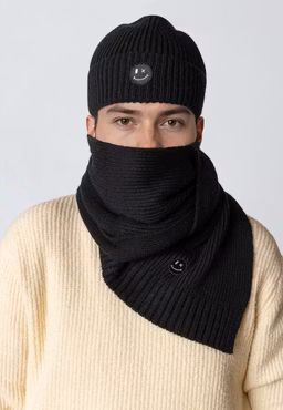 Patrick scarf knit Black - Clean Cut Copenhagen