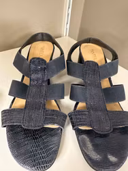 Sandaler med klack, blå 38