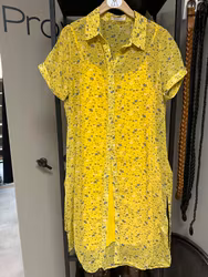 Gul sommarklänning med underlinne strl 40/42