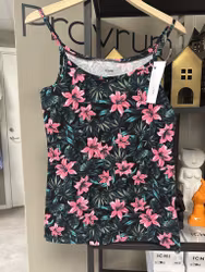 Blommigt linne stl M
