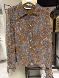 Blus i bruna toner stl 40