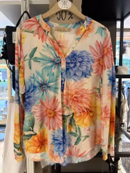 Storblommig blus stl L/XL