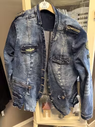 Jeansjacka i armymodell stl L/XL