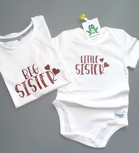 Body Little sister, vinyl Glitter Mörkrosa