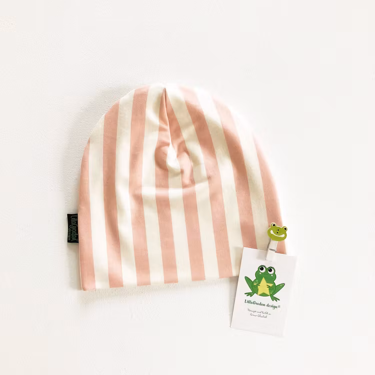 Ränder Lodrät, Puderrosa/Creme, strl 46/48