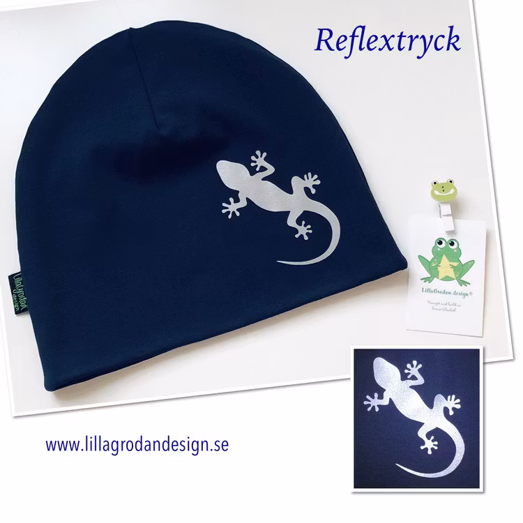 Motivmössa marinblå, motiv 7, reflexvinyl (spegelvänt)