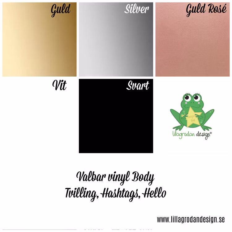 Valbar vinyl Body Tvillingtryck m fl