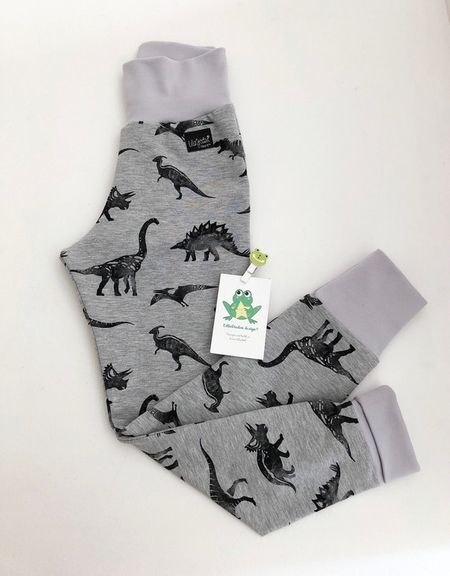 Joggingbyxa, strl 110 - collegetrikå Dinos, gråmelerad