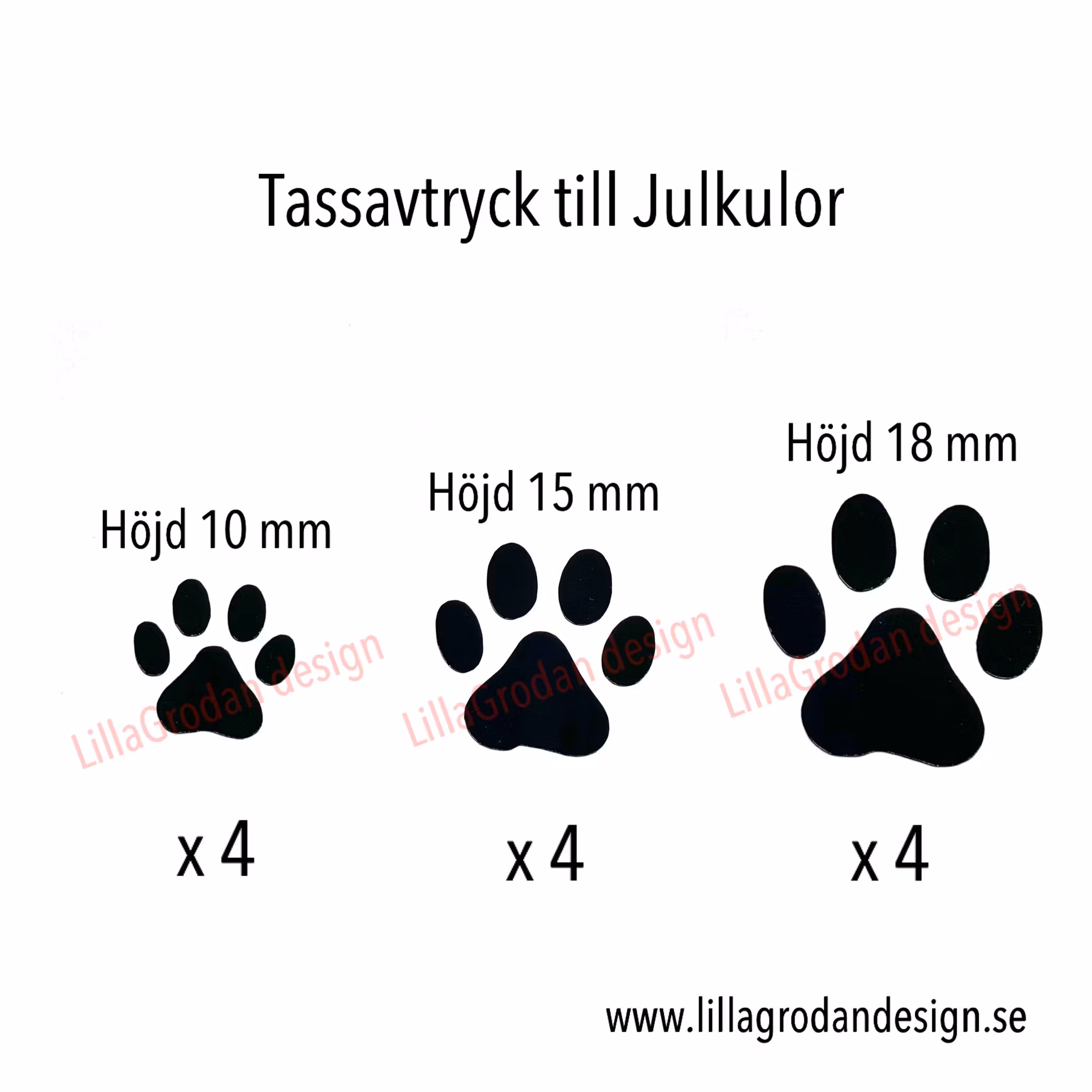 Tassavtryck till julkula, 12-pack