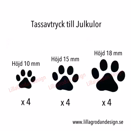 Tassavtryck till Julkulor, 12-pack