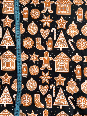 JUL - Pepparkakor, Svart - Mössa