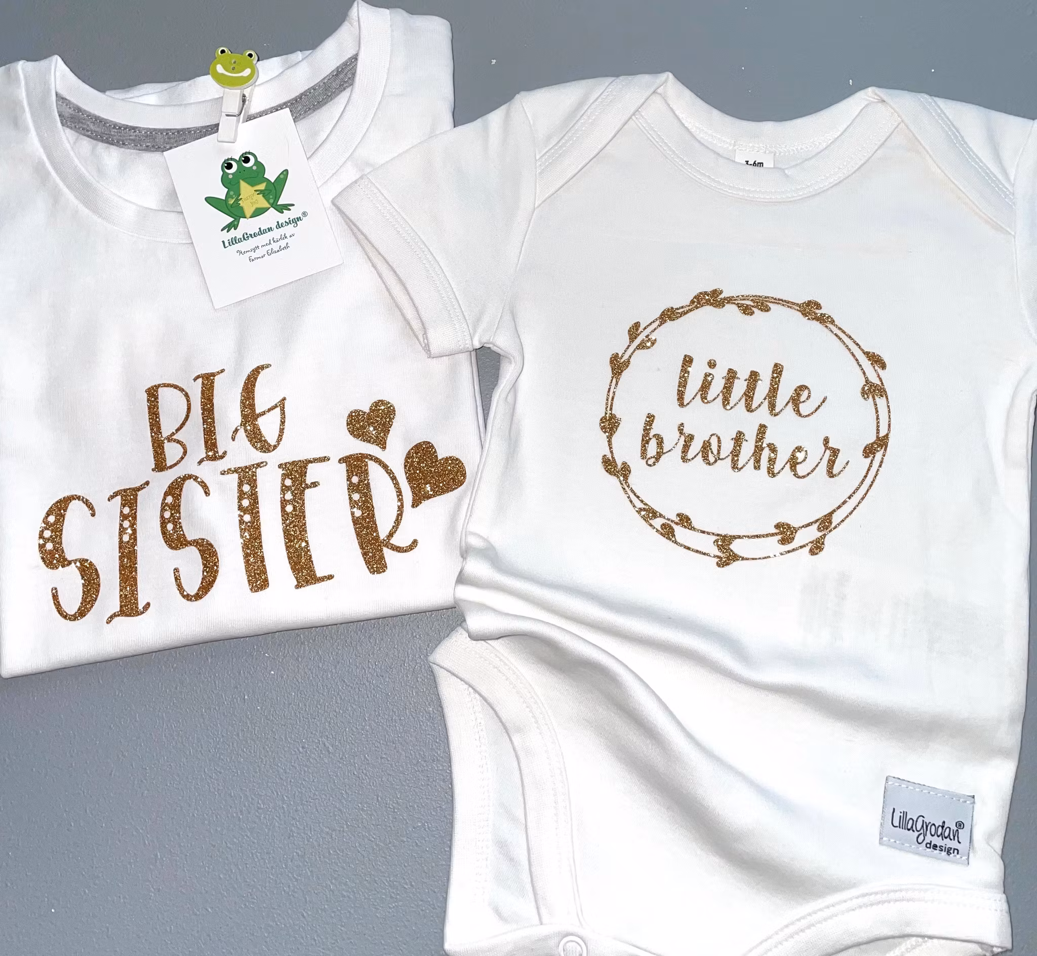 Body Little brother, vinyl Glitter Guld