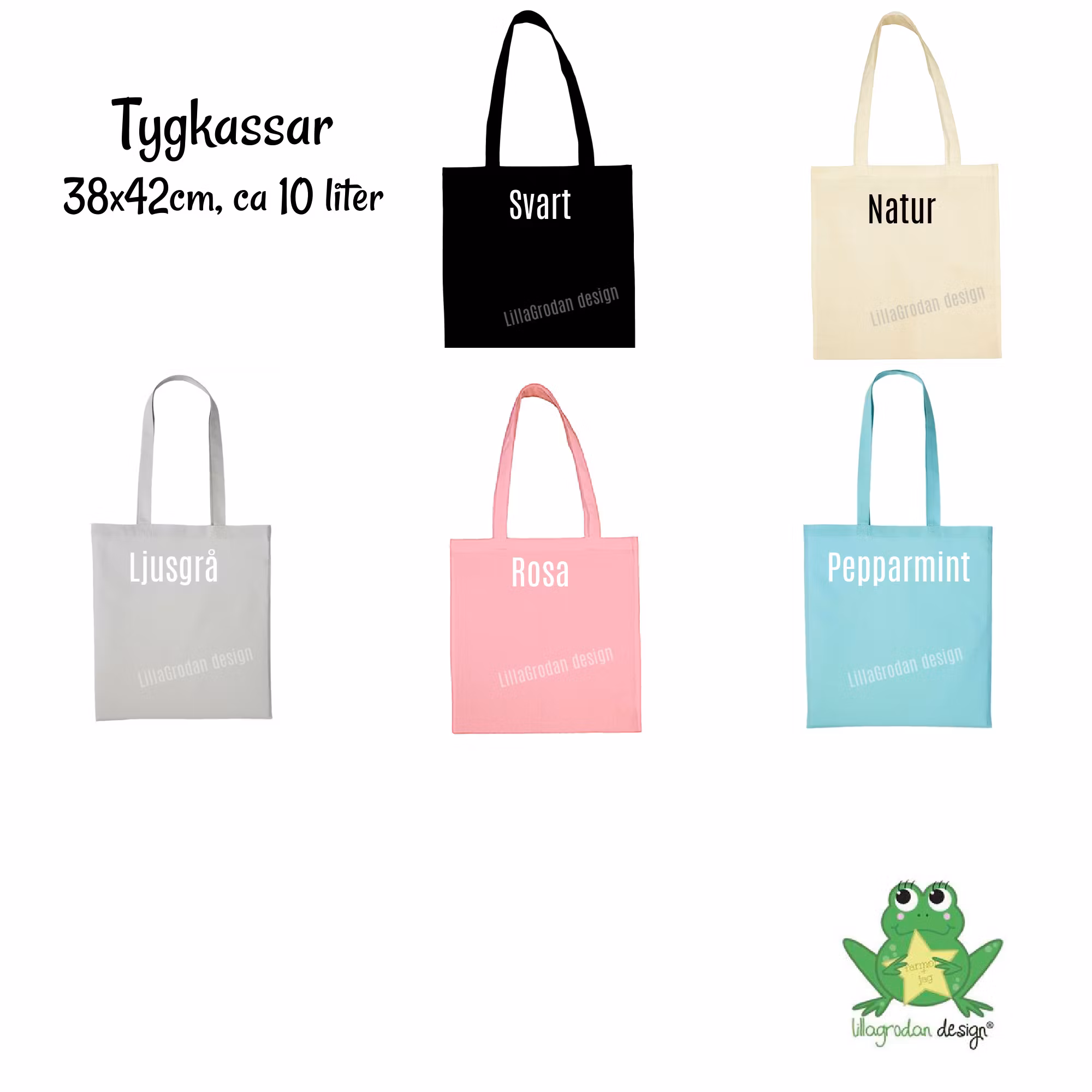 Tygkassar - färgkarta