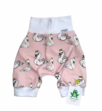 Baggyshorts, strl 86/92 - Svanar