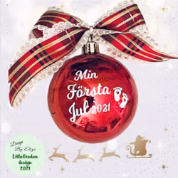 Min Första Jul - Textdekal till Julkula