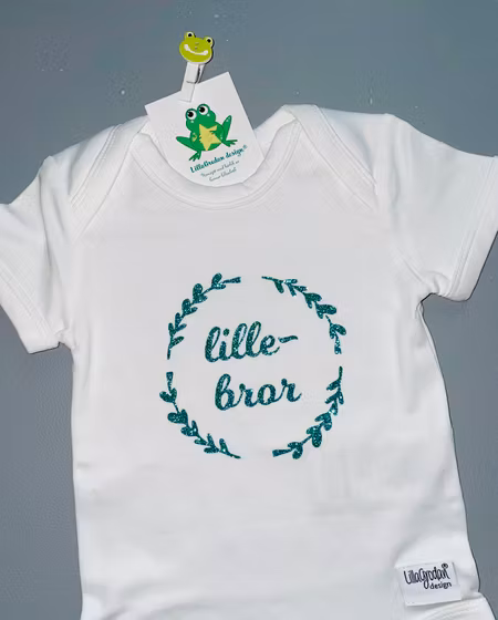Body lillebror, vinyl Glitter Grön