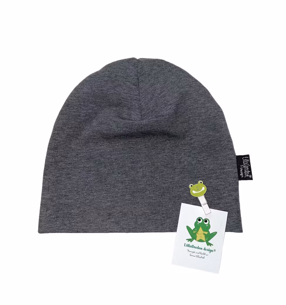 Baggymössa Enfärgat mörkgrå melerad #E329