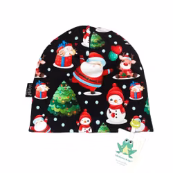 JUL - Tomtar & Snögubbar, Svart - Mössa