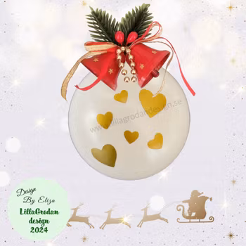 Hjärtan till Julkulor, 22-pack