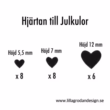 Hjärtan till Julkulor, 22-pack