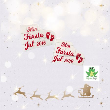 Min Första Jul - Textdekal till Julkula