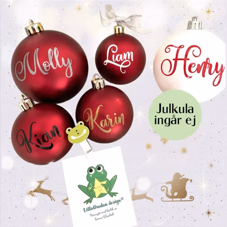 Namn/Ord till Julkula - Textdekal