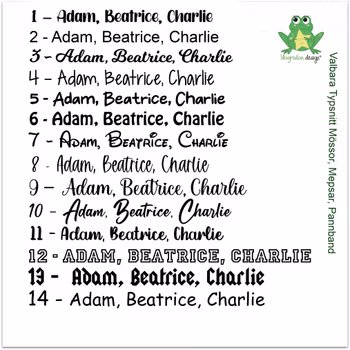 Pannband med Namn/Ord - Eget tygval