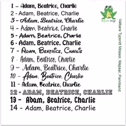 Namnmössa - Eget tygval