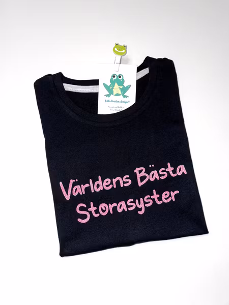 Tshirt "Världens Bästa...", typsnitt 5, exempelbild