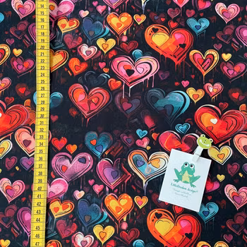 Hjärtan Kombi, Svart - Mössa