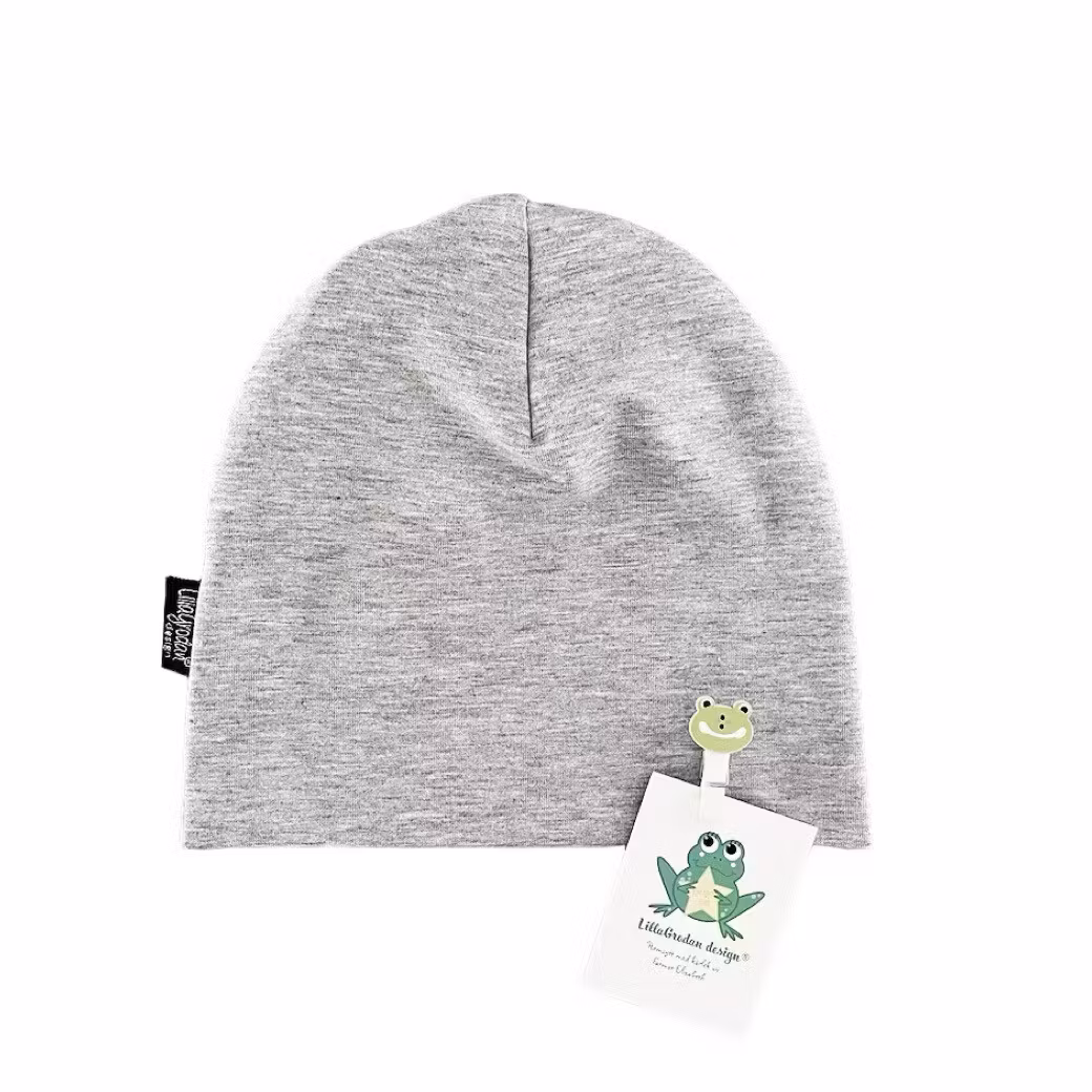 Enfärgat Ljusgrå Melerad - Mössa