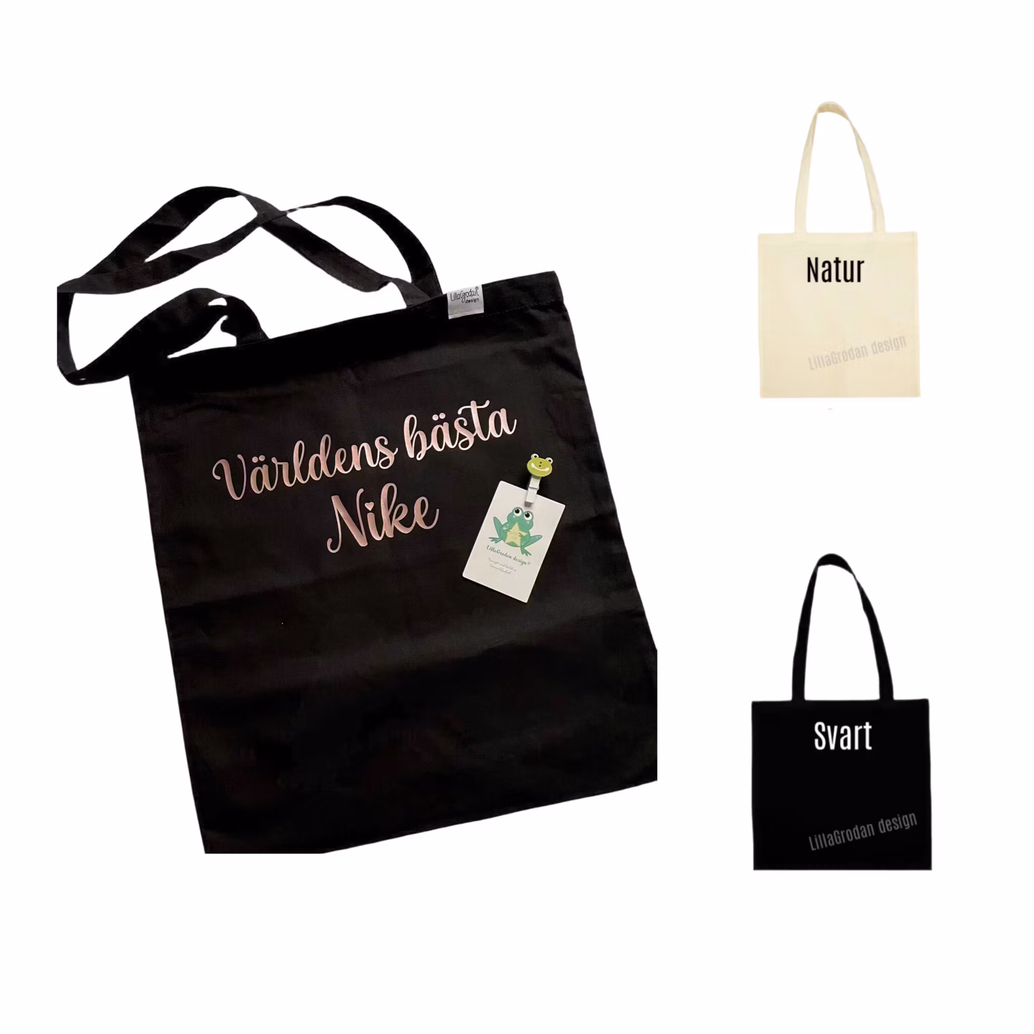 Tygkasse - Världens bästa..., svart