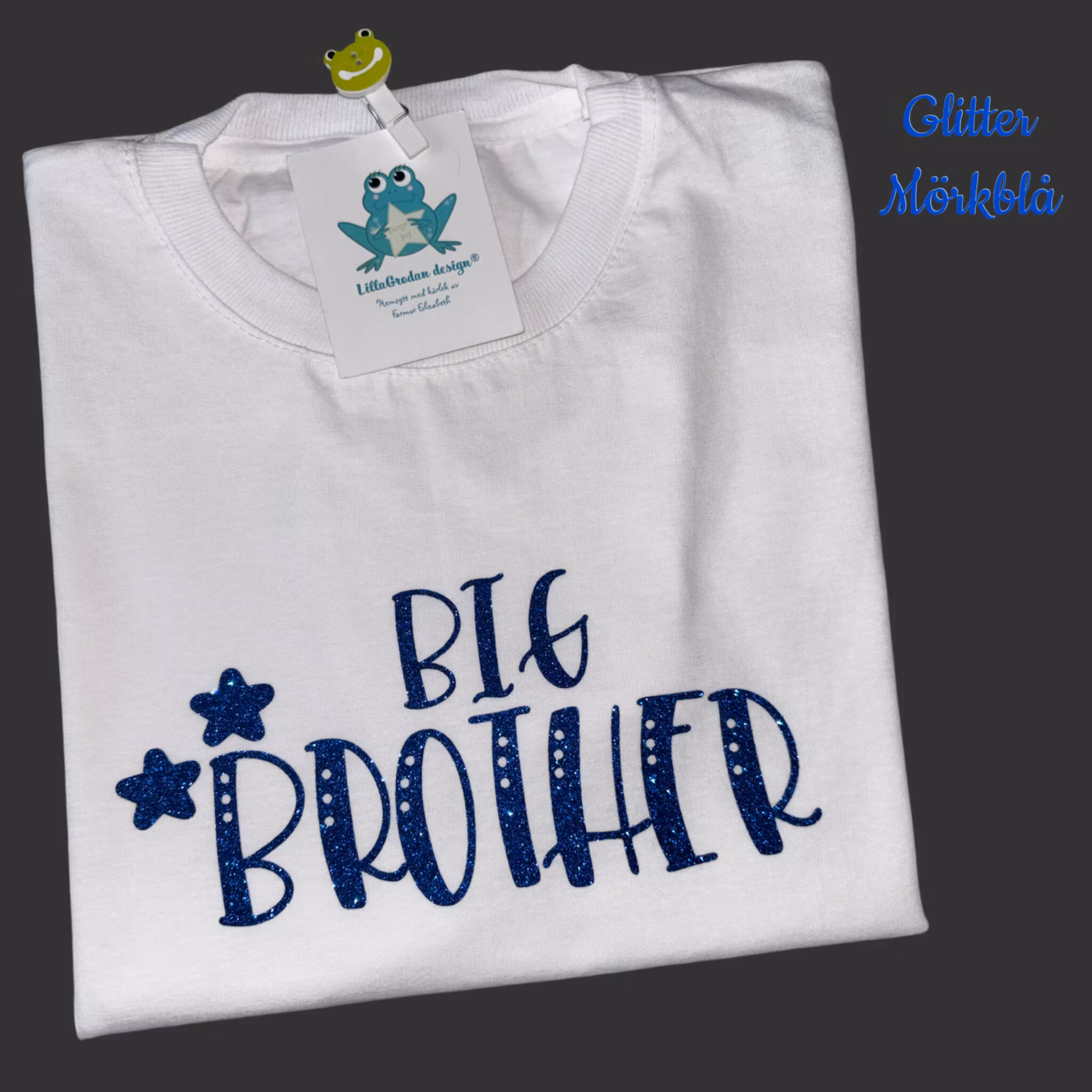 Tshirt Big Brother, Glitter Mörkblå