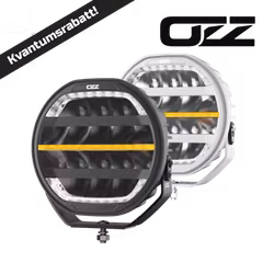 OZZ XR3 9" ekstralys med innebygget varsellys Sort/hvitt hus