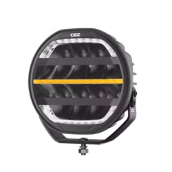 OZZ XR3 9" ekstralys med innebygget varsellys Sort/hvitt hus