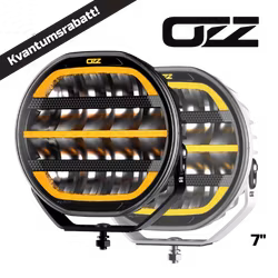 OZZ XR2 7" LED fjernlys Hvit/svart