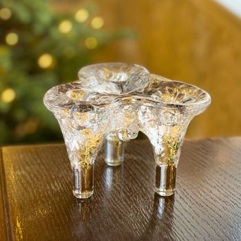 Ljusstake i glas ”Istapp” Göran Wärff Kosta Boda