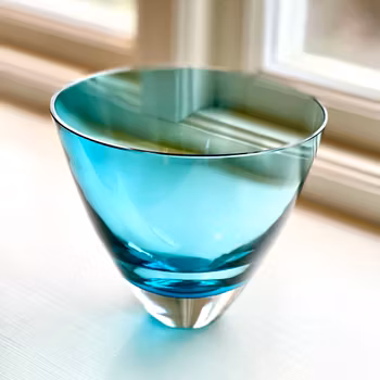 Turkos glasskål