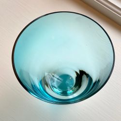 Turkos glasskål