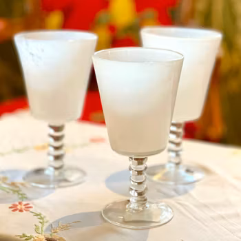 Glas på fot (oanvända, säljes styckvis)