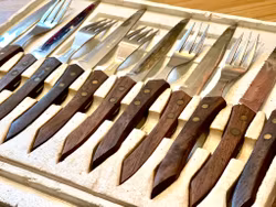 Köttbestick med trähandtag 12 par