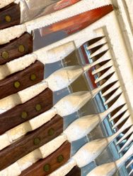 Köttbestick med trähandtag 12 par