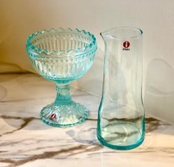 Liten kanna av glas  Iittala ”Essence” water green