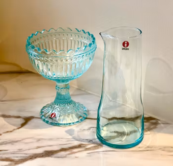 Liten kanna av glas  Iittala ”Essence” water green