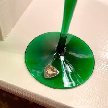 Grönt vitvinsglas Orrefors